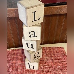 5 pc wooden block set Laugh